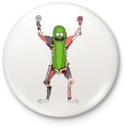 printfashion Pickle Rick Rat Suit - Kitűző, hűtőmágnes - Fehér (13845451)