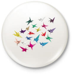 printfashion Origami madarak - Kitűző, hűtőmágnes - Fehér (14591757)