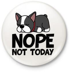 printfashion Nope puppy - Kitűző, hűtőmágnes - Fehér (3082620)