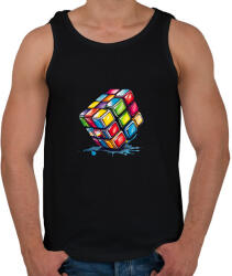 printfashion rubik kocka - Férfi atléta - Fekete (16610767)