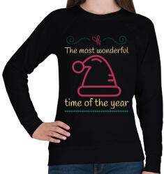 printfashion WONDERFUL TIME - Női pulóver - Fekete (9627592)