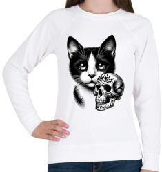 printfashion Macska - Női pulóver - Fehér (15323606)