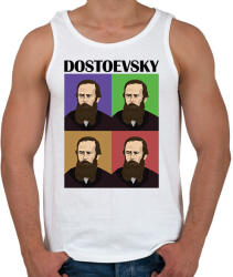 printfashion Dostoevsky - Férfi atléta - Fehér (7117202)
