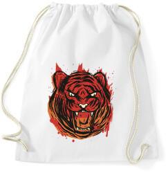 printfashion Mérges tigris - Sportzsák, Tornazsák - Fehér (11839819)
