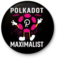 printfashion BITCOIN 4 EVER 93 - Kitűző, hűtőmágnes - Fekete (6977169)