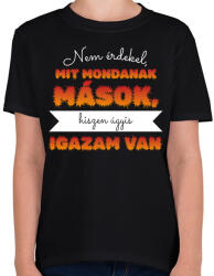 printfashion Igazam van - Gyerek póló - Fekete (7523116)