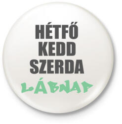 printfashion Lábnap - Kitűző, hűtőmágnes - Fehér (3088004)