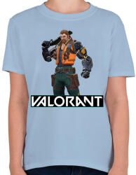 printfashion Valorant Breach - Gyerek póló - Világoskék (2526315)
