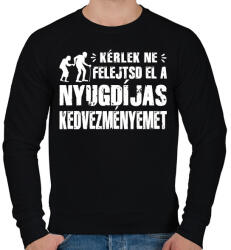 printfashion Nyugdíjas kedvezmény - Férfi pulóver - Fekete (4800119)