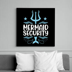 printfashion Mermaid security - Vászonkép - Fekete (13859804)