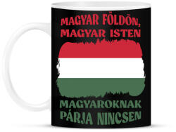 printfashion Magyaroknak párja nincsen - Bögre - Fekete (7415674)