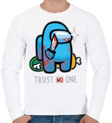 printfashion Among us trust no one - Férfi pulóver - Fehér (4128620)