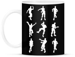 printfashion Fortnite Emotes (white) - Bögre - Fekete (1239457)