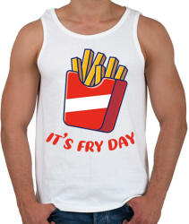 printfashion It's Fry Day - Férfi atléta - Fehér (7078246)