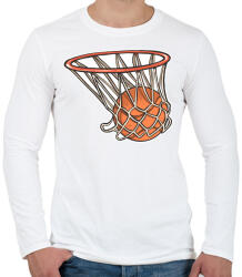 printfashion Kosárlabda - Férfi hosszú ujjú póló - Fehér (5187921)