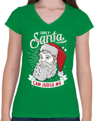 printfashion Döntőbíró - Női V-nyakú póló - Zöld (60335)