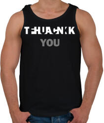 printfashion Thank (Fuck) You - Férfi atléta - Fekete (1906271)