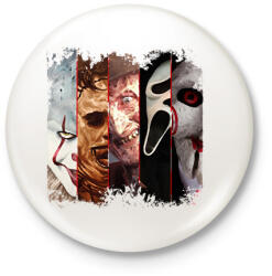 printfashion Horror szereplők - Kitűző, hűtőmágnes - Fehér (14188517)