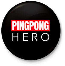 printfashion PINGPONG HERO - Kitűző, hűtőmágnes - Fekete (10995074)