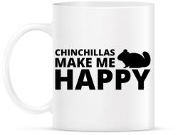 printfashion Chinchillas make me happy - Bögre - Fehér (13428395)