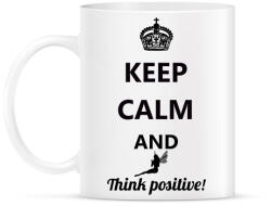 printfashion Keep calm and think positive! - Bögre - Fehér (1790350)
