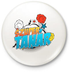 printfashion Szuper tanár - Kitűző, hűtőmágnes - Fehér (3083392)