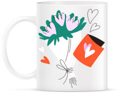 printfashion Virág csokor - Bögre - Fehér (6538685)