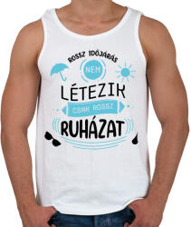 printfashion Rossz időjárás nem létezik - Férfi atléta - Fehér (7437964)