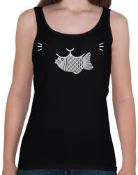 printfashion Get that fish - Női atléta - Fekete (2945423)