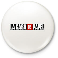 printfashion La casa de papel logo - Kitűző, hűtőmágnes - Fehér (4298102)