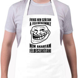 printfashion Nem akartam félbeszakítani. . . - Kötény - Fehér (4913370)