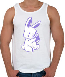 printfashion Kávézó nyuszi - Férfi atléta - Fehér (16150635)