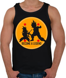 printfashion Dragon Ball - Légy Legenda! - Férfi atléta - Fekete (976935)