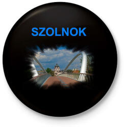 printfashion Szolnok - Kitűző, hűtőmágnes - Fekete (3103807)