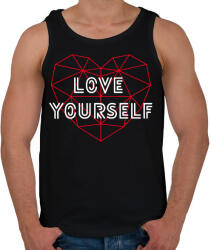 printfashion BTS - Love yourself - Férfi atléta - Fekete (1476738)