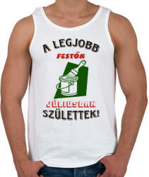 printfashion Festő szülinapja július színes - Férfi atléta - Fehér (5474816)