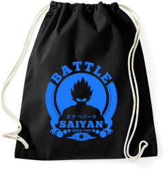 printfashion Saiyan harcos - Sportzsák, Tornazsák - Fekete (517563)