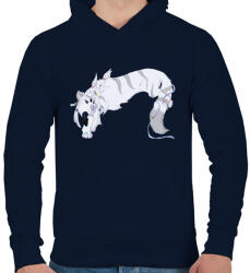 printfashion Természetistennő - Férfi kapucnis pulóver - Sötétkék (4824875)