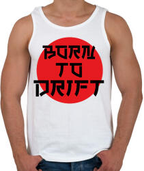printfashion Born to drift - Férfi atléta - Fehér (12900154)