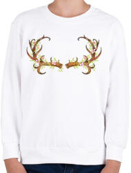 printfashion Deer Antler - Gyerek pulóver - Fehér (1616080)