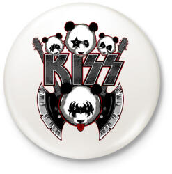 printfashion KISS - Kitűző, hűtőmágnes - Fehér (3074527)