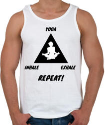 printfashion Inhale Exhale Repeat - Férfi atléta - Fehér (2463571)