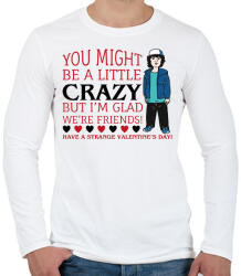 printfashion Strange valentine - Dustin - Férfi hosszú ujjú póló - Fehér (11698794)