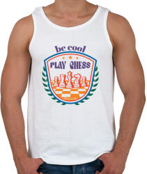printfashion Be cool - Play chess - Férfi atléta - Fehér (7453548)