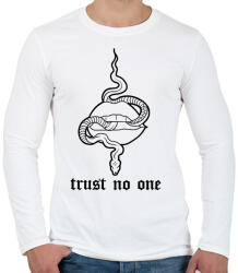 printfashion Trust no one - Férfi hosszú ujjú póló - Fehér (16758322)