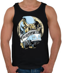 printfashion Drag VW Kombi - Férfi atléta - Fekete (2426)