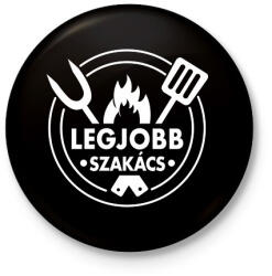 printfashion Legjobb szakács - Kitűző, hűtőmágnes - Fekete (16257054)