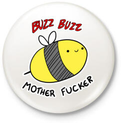 printfashion Méhecske Thug Life - Kitűző, hűtőmágnes - Fehér (3081900)