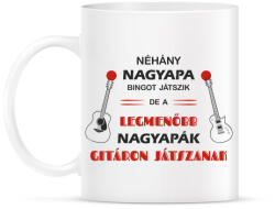 printfashion Legmenőbb nagyapák gitáron játszanak - Bögre - Fehér (6378001)