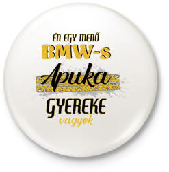 printfashion BMW-s apuka gyereke - Kitűző, hűtőmágnes - Fehér (7281237)